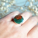 Duży zielony pierścionek