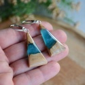 Ręcznie wykonane trójkątne kolczyki