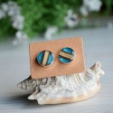 Wyjątkowe niebieskie kolczyki handmade