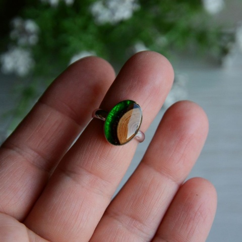 Owalny pierścionek regulowany