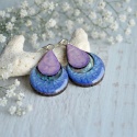 Niebiesko fioletowe kolczyki
