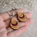 Lekkie drewniane kolczyki