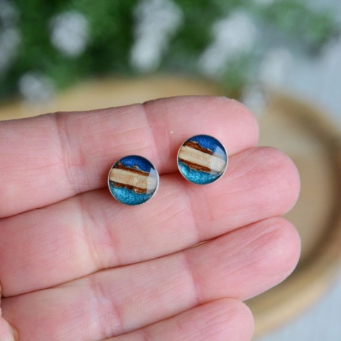 Wyjątkowe niebieskie kolczyki