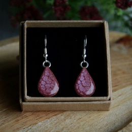 Kolczyki zgaszony fiolet