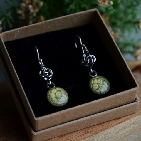 Długie ręcznie wykonane kolczyki