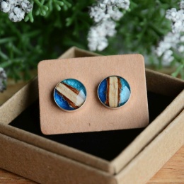 Niebieskie kolczyki ręcznie wykonane