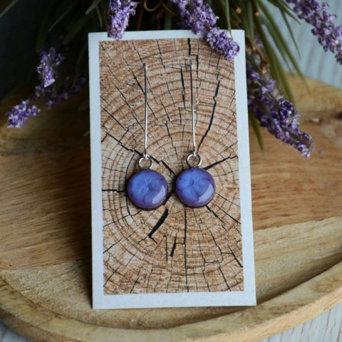 Lawendowe kolczyki wiszące