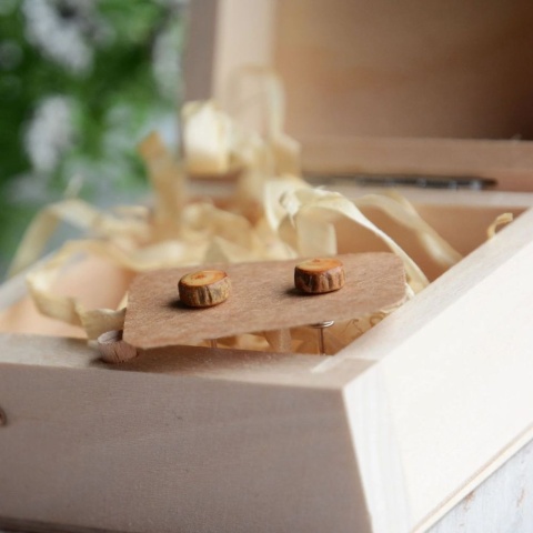 Ciekawe kolczyki z drewna