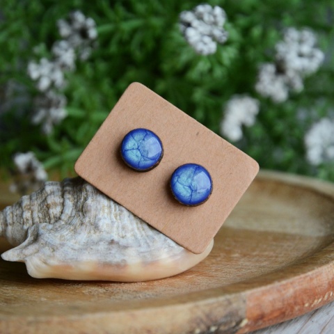 Kolczyki w kolorze jeans