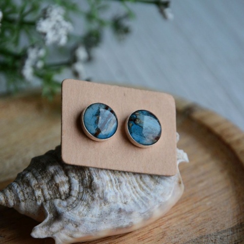 Kolczyki handmade niebieskie
