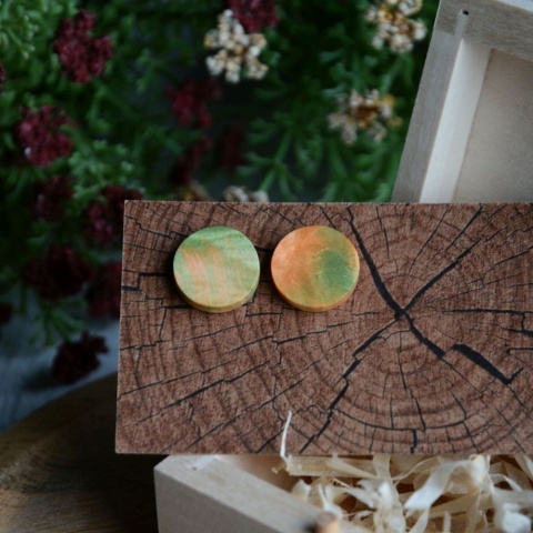 Duże kolczyki wkrętki handmade